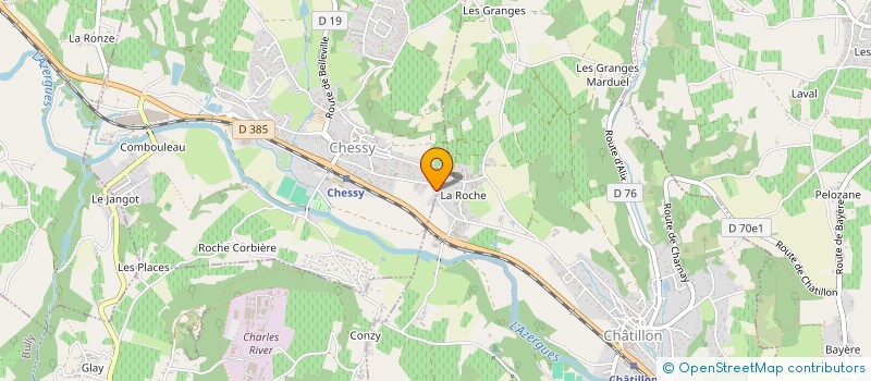 localisation de l'entreprise GFA LE FOUR A CHAUX  CHATILLON