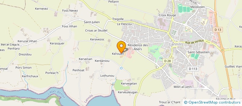 localisation de l'entreprise GFA LE GUEN KEROUEN à LANNILIS