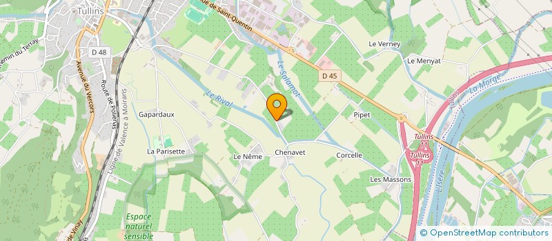 localisation de l'entreprise GFA LE MAS DE CORCELLE  TULLINS