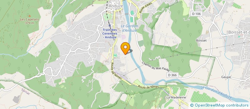 localisation de l'entreprise GFA LE PLAN DE MOLLES  ANDUZE