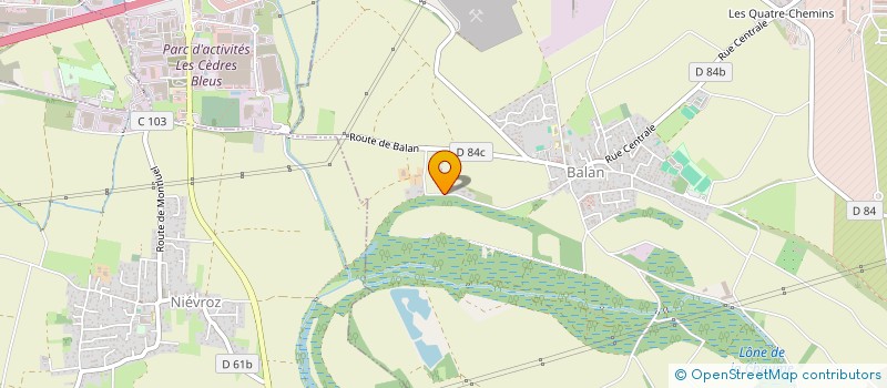 localisation de l'entreprise GFA LE PLATERON à BALAN