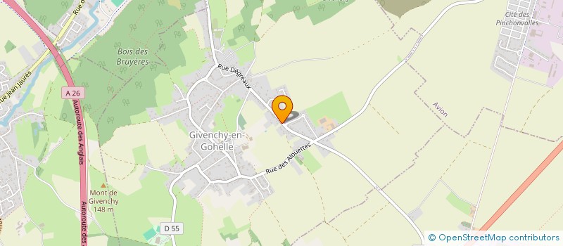 localisation de l'entreprise GFA LE PONT DE BOIS  GIVENCHY-EN-GOHELLE