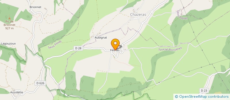 localisation de l'entreprise GFA LE PRADO  TOURZEL-RONZIERES