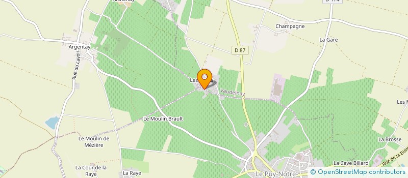 localisation de l'entreprise GFA LE RPENTI  LE PUY-NOTRE-DAME