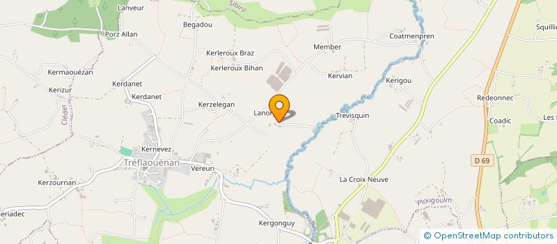 localisation de l'entreprise GFA LE SAOUT  TREFLAOUENAN