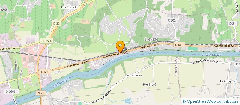 localisation de l'entreprise GFA LE SERAN  CREYSSE