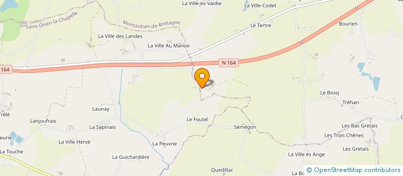 localisation de l'entreprise GFA LE TEMPLE à MONTAUBAN-DE-BRETAGNE