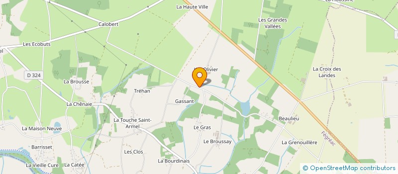 localisation de l'entreprise GFA LEBRETON  FEGREAC