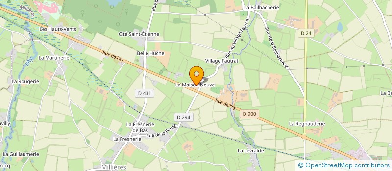 localisation de l'entreprise GFA LEFEUVRE à MILLIERES