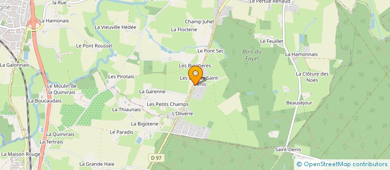 localisation de l'entreprise GFA LES 4 CHEMINS  SAINT-SULPICE-LA-FORET