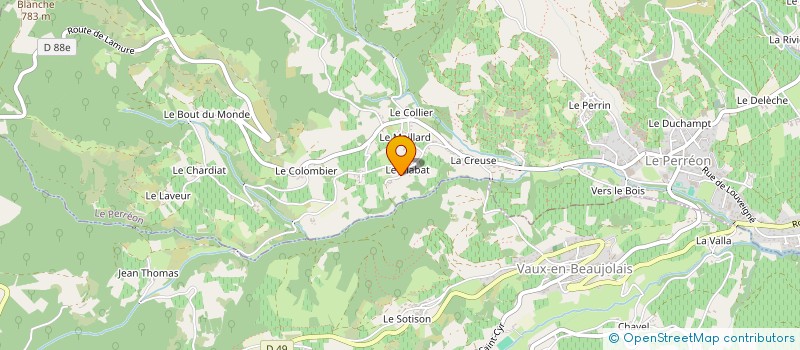 localisation de l'entreprise GFA LES AMIS DU GLABAT  LE PERREON