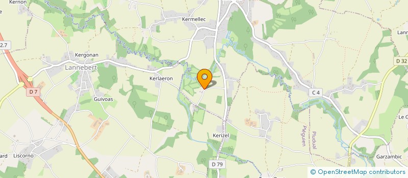 localisation de l'entreprise GFA LES AUBRACS DE LA VILLE BASSE  GOMMENEC'H