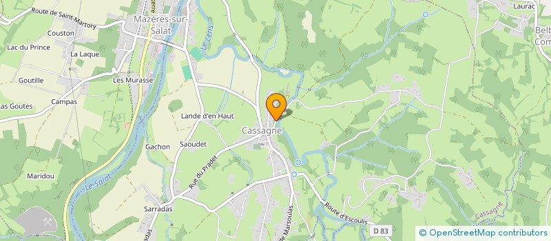 localisation de l'entreprise GFA LES BESSOUS  CASSAGNE