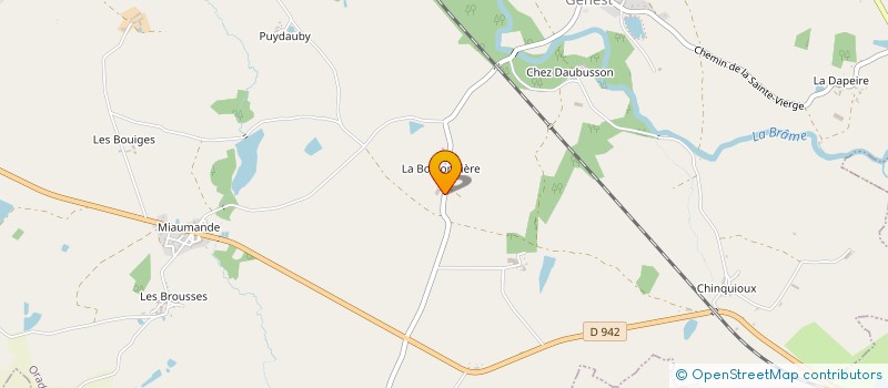 localisation de l'entreprise GFA LES BOUJONNIERES  ORADOUR-SAINT-GENEST