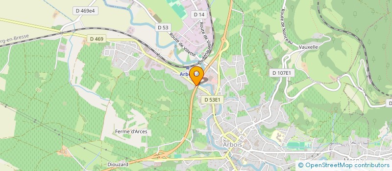 localisation de l'entreprise GFA LES CHEVRETTES GERBET  ARBOIS