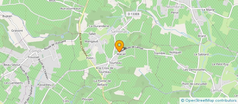 localisation de l'entreprise GFA LES COTEAUX DE MACAY  SAMONAC