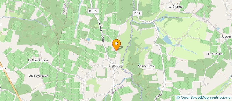 localisation de l'entreprise GFA LES CRUS  LIGUEUX