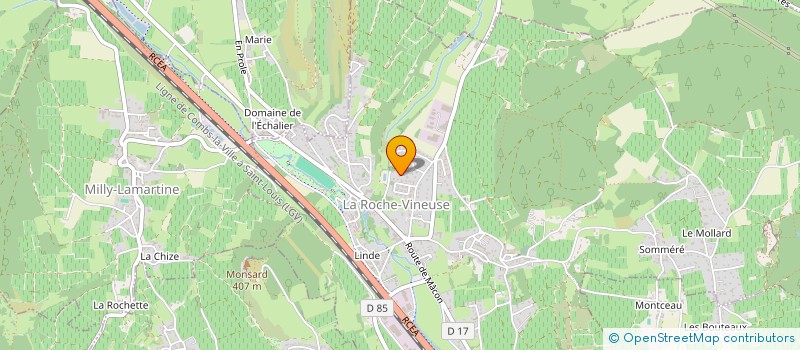 localisation de l'entreprise GFA LES ECOINS  LA ROCHE-VINEUSE