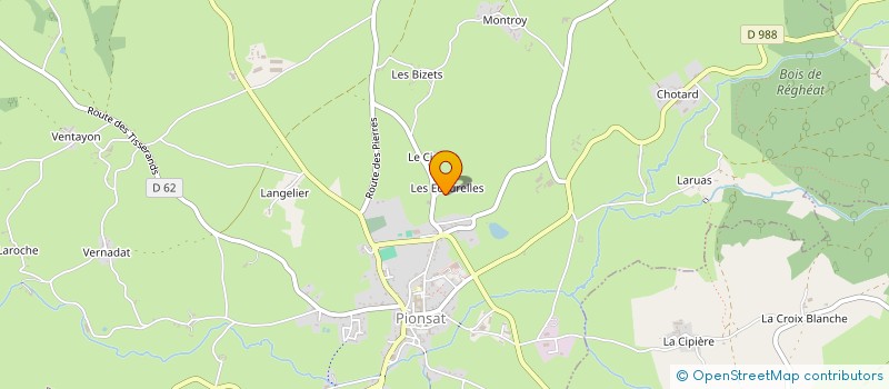 localisation de l'entreprise GFA LES ECOURELLES  PIONSAT