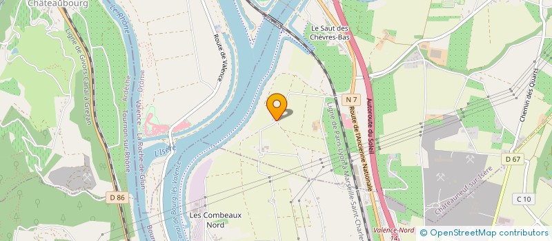 localisation de l'entreprise GFA LES GRANDS CHAUX  CHATEAUNEUF-SUR-ISERE