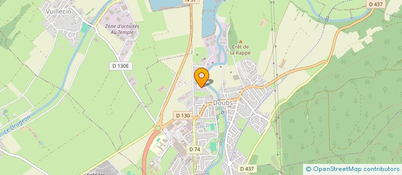 localisation de l'entreprise GFA LES LAURIERS  DOUBS