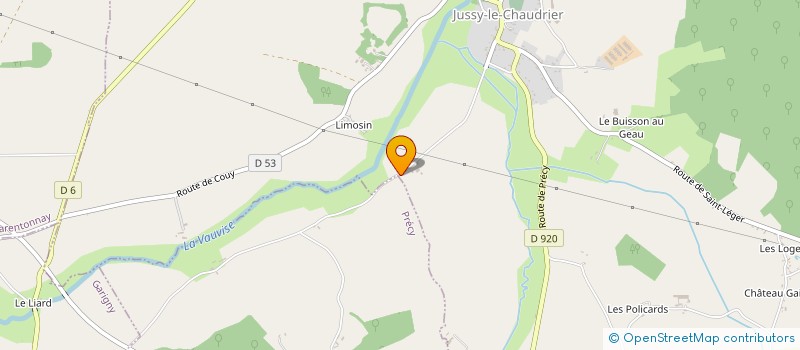 localisation de l'entreprise GFA LES MAISONS NEUVES  JUSSY-LE-CHAUDRIER