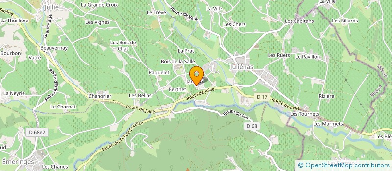 localisation de l'entreprise GFA LES MOUILLES BESSET  JULIENAS