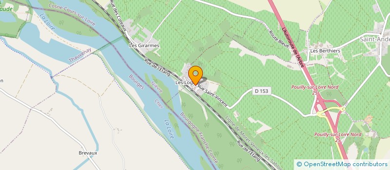 localisation de l'entreprise GFA LES PETITS CRIS à POUILLY SUR LOIRE
