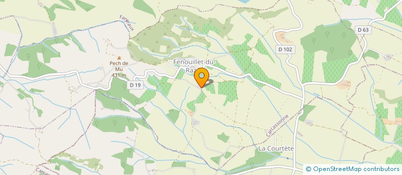 localisation de l'entreprise GFA LES PINS  FENOUILLET-DU-RAZES