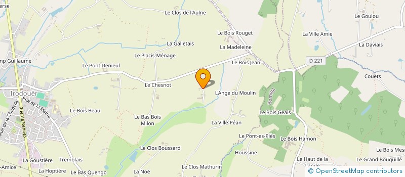 localisation de l'entreprise GFA LES PLATANES  PARTHENAY-DE-BRETAGNE