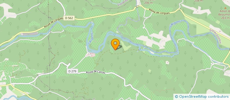 localisation de l'entreprise GFA LES RABASSIERES  LE THORONET