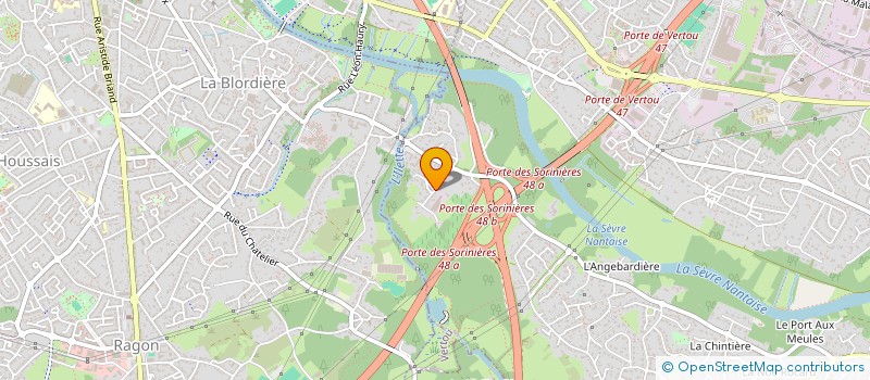 localisation de l'entreprise GFA LES ROULIERES  VERTOU