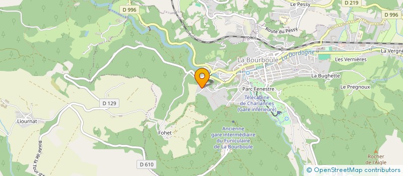 localisation de l'entreprise GFA LES SUCHERES  LA BOURBOULE