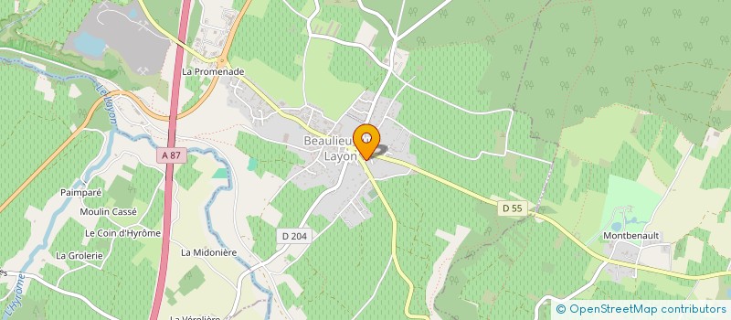 localisation de l'entreprise GFA LES TERRASSES  BELLEVIGNE-EN-LAYON