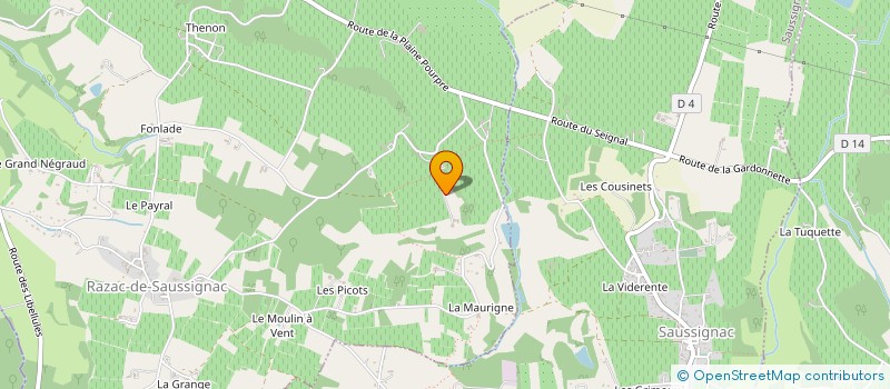 localisation de l'entreprise GFA LES TERRASSES  SIGOULES-ET-FLAUGEAC