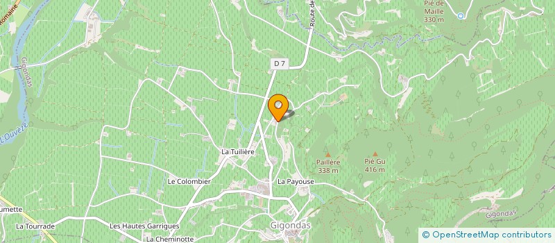 localisation de l'entreprise GFA LES TEYSSONNIERES  GIGONDAS