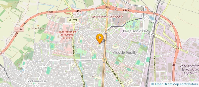 localisation de l'entreprise GFA LES TREUILLES à DIJON