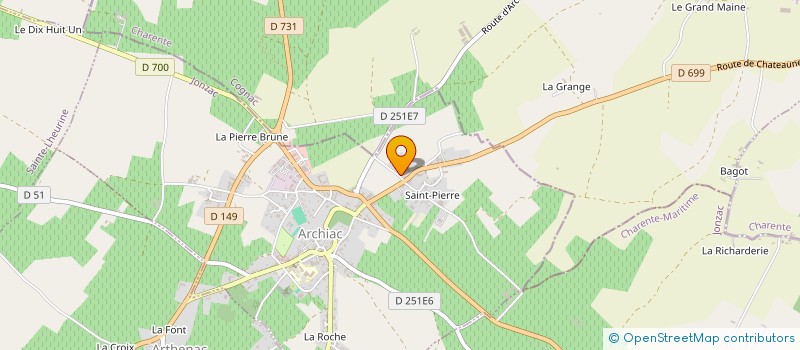 localisation de l'entreprise GFA LES VALLINS  ARCHIAC