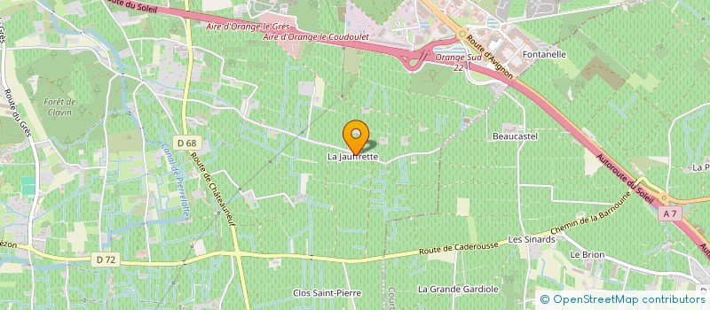 localisation de l'entreprise GFA LES VIGNOBLES DE LA JAUFRETTE  ORANGE