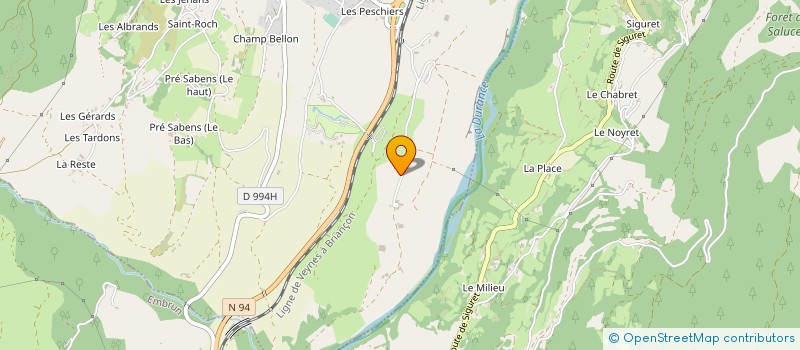 localisation de l'entreprise GFA LIONS  CHATEAUROUX-LES-ALPES