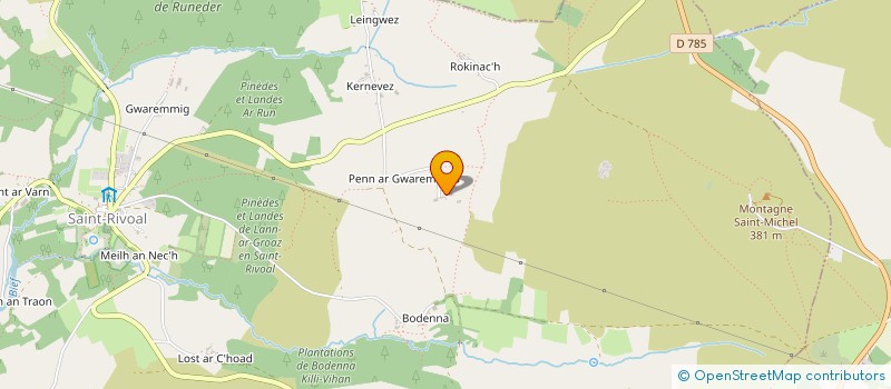 localisation de l'entreprise GFA LT  SAINT-RIVOAL