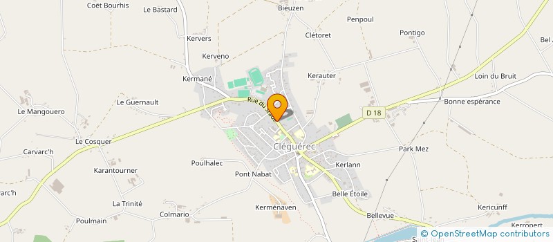 localisation de l'entreprise GFA MADORE  CLEGUEREC