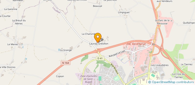 localisation de l'entreprise GFA MARCEL ETIENNE à LOUDEAC