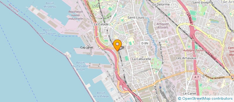 localisation de l'entreprise GFA MARGIL à MARSEILLE