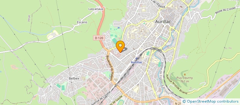 localisation de l'entreprise GFA MARZES - LE BOUYSSOU à AURILLAC