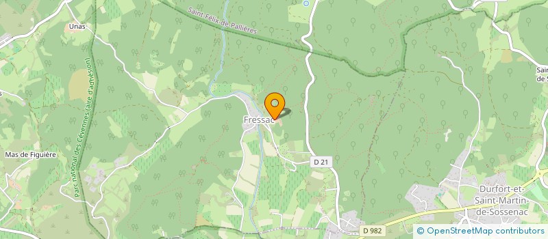localisation de l'entreprise GFA MAS DE LA LEQUE  FRESSAC