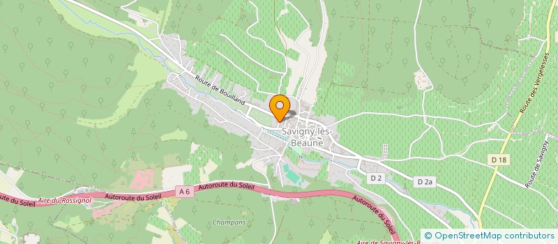 localisation de l'entreprise GFA MAURICE HENRY ET ENFANTS  SAVIGNY-LES-BEAUNE