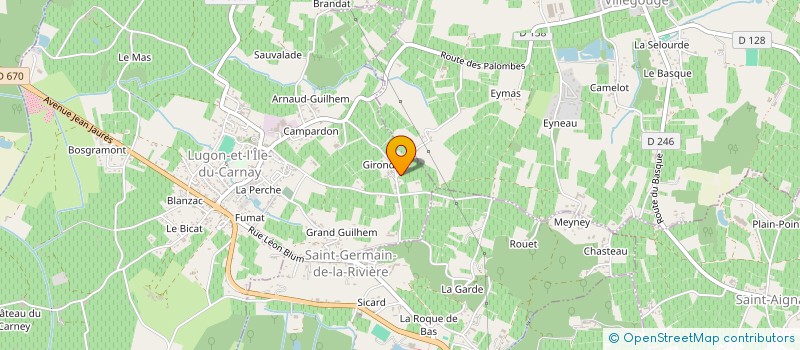 localisation de l'entreprise GFA MESDEMOISELLE LESCURE  LUGON ET L ILE DU CARNEY