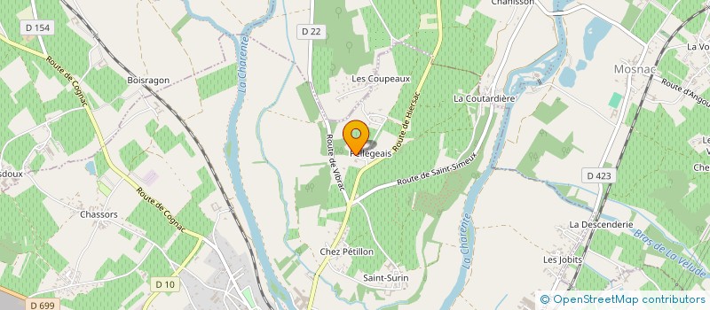 localisation de l'entreprise GFA MESLIER CHRISTIAN  CHATEAUNEUF-SUR-CHARENTE