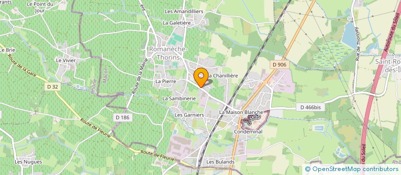 localisation de l'entreprise GFA MORILLON ROBELIN à ROMANECHE-THORINS